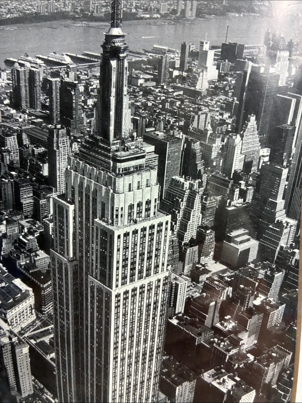 Framed Empire State Building NYC Wall Art Christopher Bliss Black & White